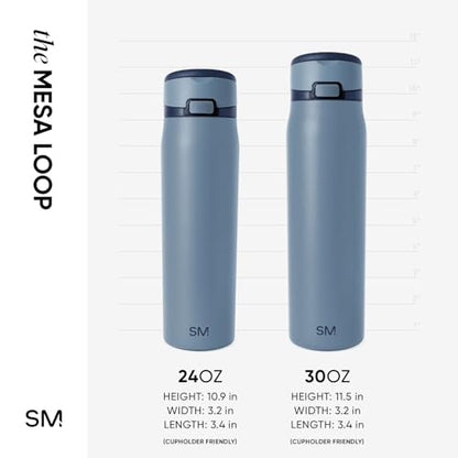 Simple Modern Water Bottle with Straw & Handle | 24oz | Blue