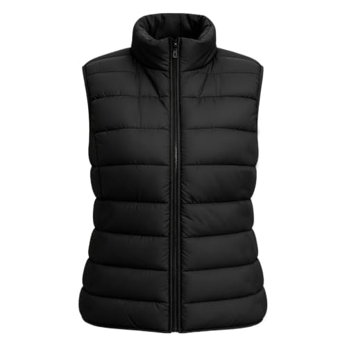 Womens Puffer Vest Lightweight Zip Up Sleeveless Padded Jacket Vest