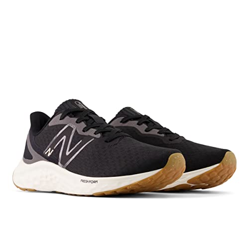 New Balance Women's Fresh Foam Arishi V4 Running Shoe, Black/Light Gold Metallic/Gum 2, 7 Medium US