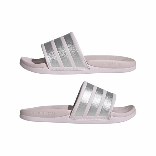 adidas Women's Adilette Comfort 2.0, Almost Pink/Silver Metallic/Almost Pink