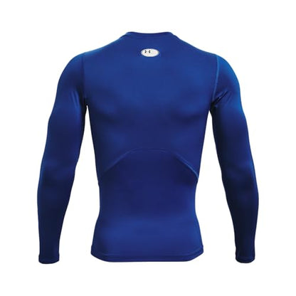 Under Armour Men's Armour HeatGear Compression Long-Sleeve T-Shirt , Royal Blue (400)/White, Large