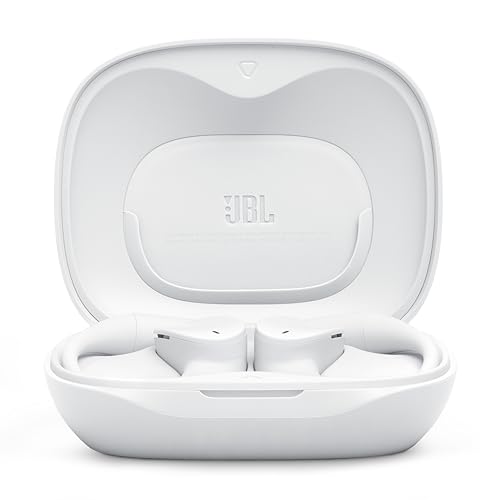 JBL Sense Lite - True Wireless Open-Ear Headphones, JBL OpenSound Technology, IP54 Water and dust Resistant, 4 mics for Crisp, Clear Calls, Up to 32 Hours of Battery Life, Plus Speed Charge - White
