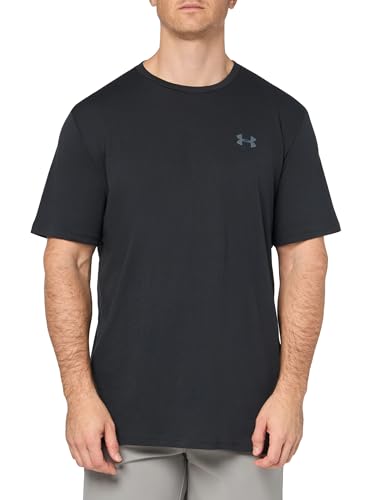 Under Armour Men's Left Chest Lockup Short Sleeve T Shirt, (001) Black / / Mod Gray, Medium