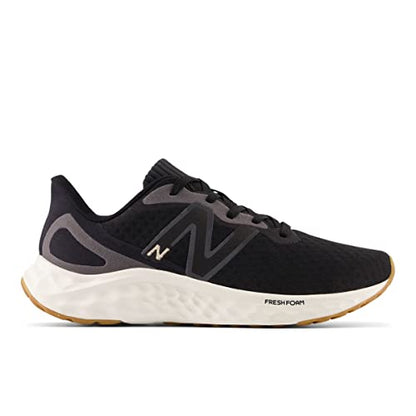 New Balance Women's Fresh Foam Arishi V4 Running Shoe, Black/Light Gold Metallic/Gum 2, 7 Medium US