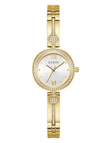 GUESS Ladies Stainless Steel Gold Tone Bracelet Watch (Model: GW0655L2)