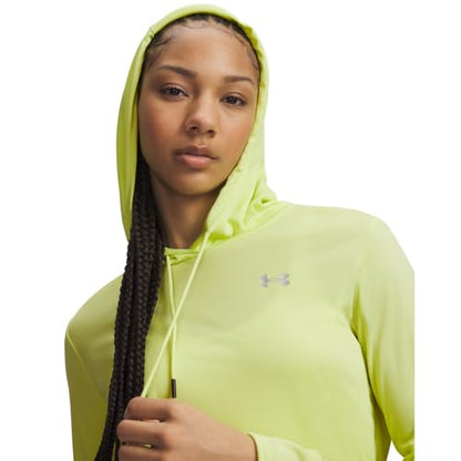 Under Armour Women's Velocity Hoodie, (727) Sonic Yellow / / Metallic Silver, Large
