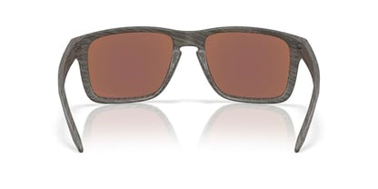 Oakley Oo9487 Holbrook XXL Rectangular Sunglasses, Woodgrain/Prizm Deep Water Polarized, 61 mm