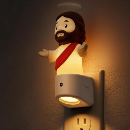 L LOHAS LED Plug in Night Light for Kids, Jesus Color Changing
