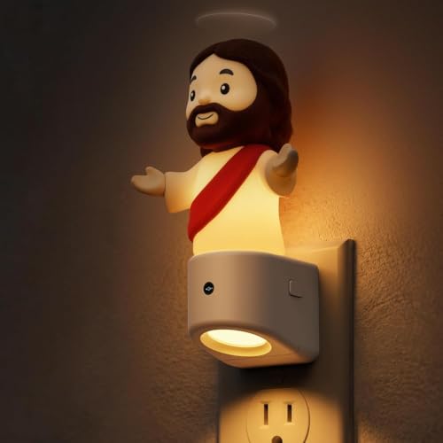 L LOHAS LED Plug in Night Light for Kids, Jesus Color Changing