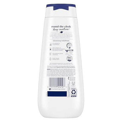 Dove Deep Moisture Body Wash 24H Freshness, 325mL, 4-Pack | Renewing MicroMoisture, plant-based moisturizers, paraben-free, sulfate-free, daily body wash, 24H lotion-soft skin, 4-pack