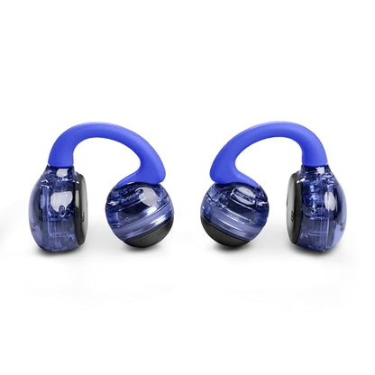 JBL Soundgear Clips - True Wireless Open-Ear Headphones, Dynamic Sound with Bass Boost, All-Day Comfort, 4-mic Crisp, Clear Calls 2.0 with AI-Trained Algorithm, IP54 Water and Dust Resistant (Blue)