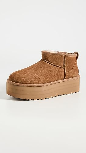 UGG Women's Classic Ultra Mini Platform Fashion Boot, Chestnut, 7