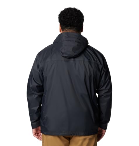 Columbia Men's Watertight II Waterproof Rain Jacket, Black, Large