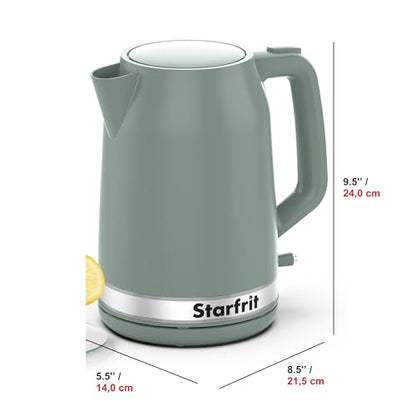 Starfrit Electric Kettle, 1.7L, 1500W, Auto Shut-Off, Sage