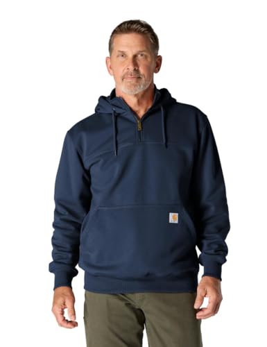 Carhartt Men's Rain Defender Paxton Heavyweight Sweatshirt, New Navy, Medium