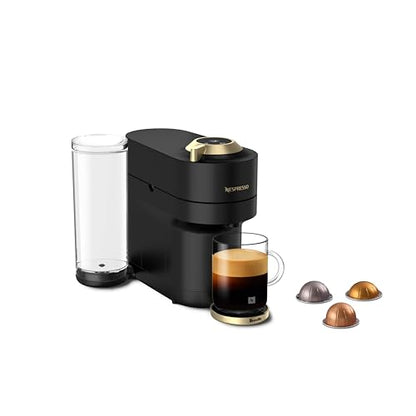 Nespresso Vertuo Pop+ Deluxe Pod Coffee & Espresso Machine Black & Gold
