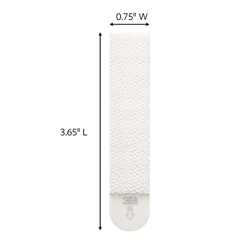 Command Large Picture Hanging Strips, Damage Free Hanging Picture Hangers, Wall Hanging Strips for Back to School Dorm Organization, 4 White Adhesive Strip Pairs(8 Command Strips)