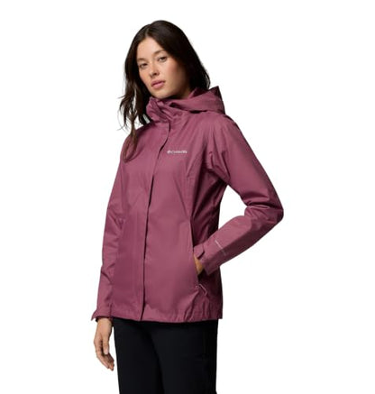 Columbia Women's Arcadia II Waterproof Rain Jacket, Antique Mauve, Large