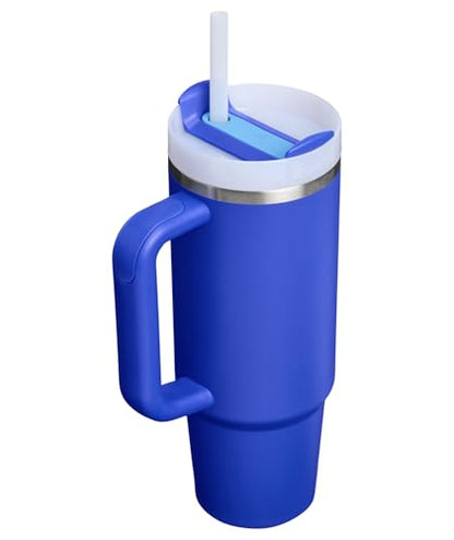 STANLEY Quencher H2.0 Tumbler with Handle and Straw 30 oz | Flowstate 3-Position Lid | Cup Holder Compatible for Travel | Insulated Stainless Steel Cup | BPA-Free | Cobalt