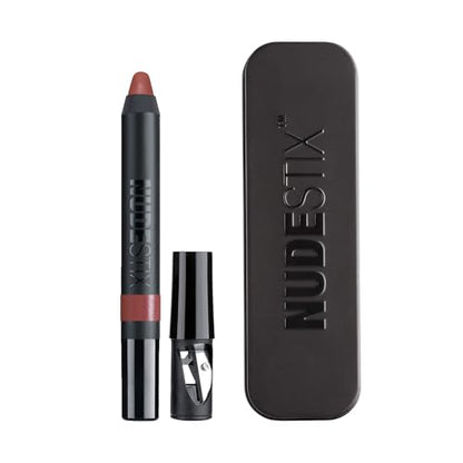 Nudestix Magnetic Matte Lip Color – 3-in-1 Long-Wear Lipstick, Lip Liner & Lip Stain Pencil | Kiss-Proof, Transfer-Proof, Lightweight Matte Formula | Clean, Cruelty-Free Lip Makeup, Shade: Freckle