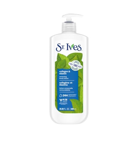 St. Ives Renewing Body Lotion dry skin moisturizer for beautiful, supple skin Collagen Elastin made with 100% naturally sourced moisturizers 600 mL