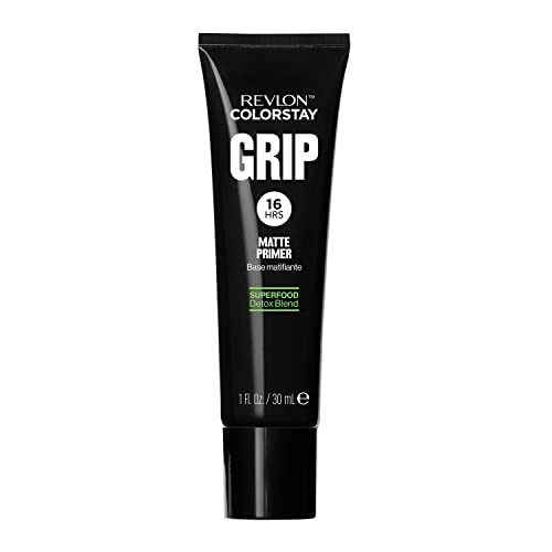 Revlon ColorStay Grip Primer, Mattifying, Blurring & Oil Absorbing Face Makeup, Absorb Sebum, Blurs Imperfections and Reduces Pore Appearance, 1 fl oz/ 30ml