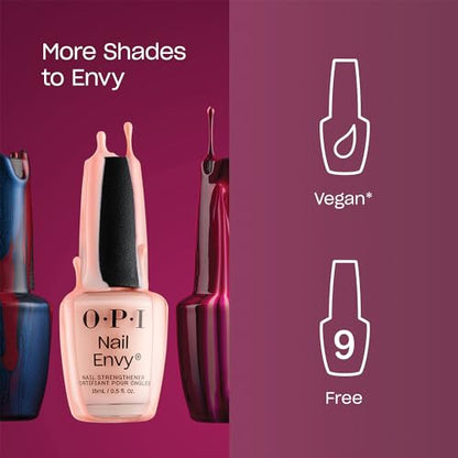 OPI Nail Envy Strengthener Big Apple Red | Opaque Bright Red Crème Strengthening Nail Polish Treatment | Strengthen Weak & Thin Nails