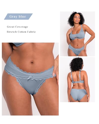 Levao Low Rise Cotton Underwear for Women Sexy Bikini Panties Soft Briefs