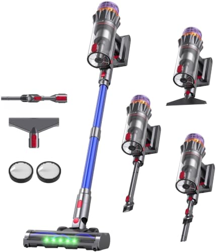 Cordless Stick Vacuum Cleaner, 70Mins 600W 55Kpa for Home, Pet Hair, Carpet