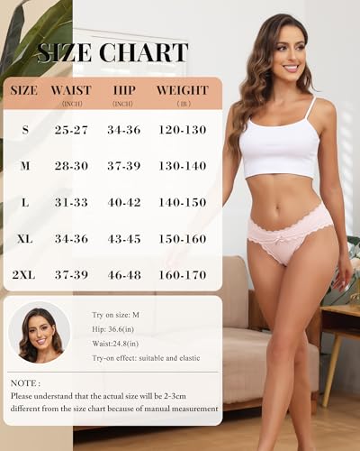 Levao Low Rise Cotton Underwear for Women Sexy Bikini Panties Soft Briefs