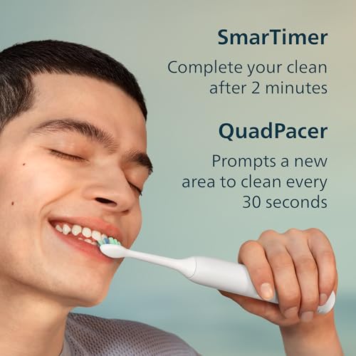Philips Sonicare 4100 Rechargeable Electric Toothbrush, 1 Brush Head, Blue