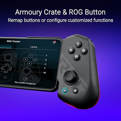 ASUS ROG Tessen Gaming Mobile Controller (foldable, one size fits all, on-the-fly key mapping, RGB lighting, 500Hz polling rate)
