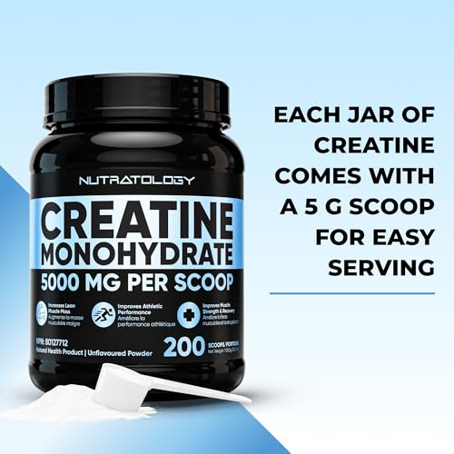 Nutratology® Creatine Monohydrate | Muscle Growth & Strength | 200 Servings