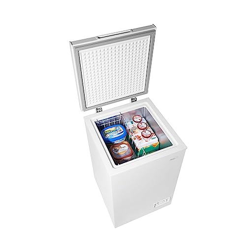 Danby DCF035A6WM 3.5 cu. ft. Chest Freezer with Garage Ready Performance, Manual Defrost, Durable Freestanding Compact Deep Freezer with 1-Year Warranty, White
