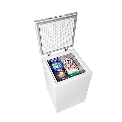 Danby DCF035A6WM 3.5 cu. ft. Chest Freezer with Garage Ready Performance, Manual Defrost, Durable Freestanding Compact Deep Freezer with 1-Year Warranty, White