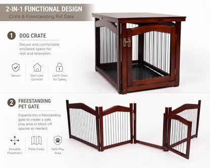 Merry Products 2-in-1 Configurable Crate and Gate, Medium