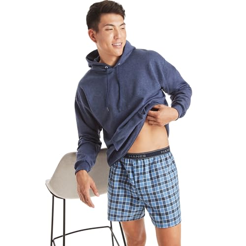 Hanes Men's 4 Pack FreshIQ Cotton Woven Boxer, Assorted, Small