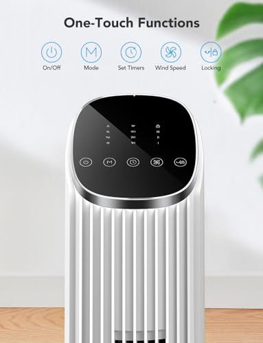 GoveeLife 36 in. White Tower Fan for Bedroom, 5 Modes 8 Speeds up to 25ft/s