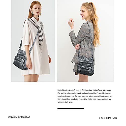 Angel Barcelo Crossover Purse and Handbags Crossbody Bags for Women,Ultra Soft Leather Neatpack Bag Shoulder Purses for Girl (Dark Grey)