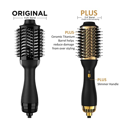 LANDOT Hair Blow Dryer Brush, One-Step Ionic Hot Air Styler Volumizer 60mm