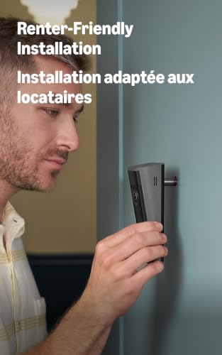 Ring Peephole Cam 2K (Newest Model), replaces physical peephole viewing with Retinal 2K and wide-angle video, renter-friendly installation, Speckled Gray