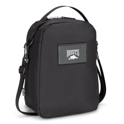 Roots Insulated Lunch Bag with Shoulder Strap, Black, 7L