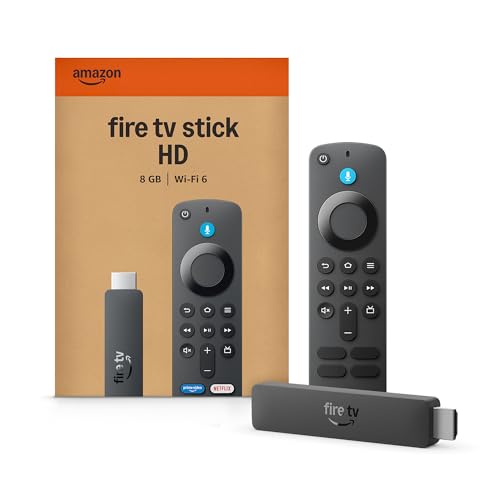 Amazon Fire TV Stick HD (nouveau modèle), téléviseur gratuit et en direct, télécommande vocale Alexa, alimenté par le téléviseur, configuration sans effort