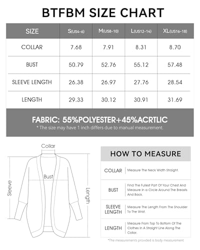 BTFBM Cardigan for Women Leopard Long Sleeve Open Front Cardigans Sweaters Pockets Loose Knit 2026 Spring Outfits(Black, Small)