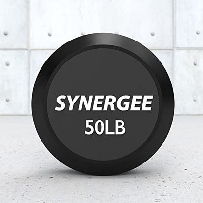 Synergee Fixed 50 lb Barbell – Pre Weighted Straight Bar