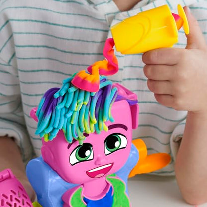 Play-Doh Hair Stylin' Salon Playset with 6 Cans, Pretend Play Toys for Girls and Boys Ages 3 and Up
