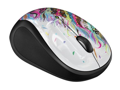 Logitech M325s Compact Ambidextrous Wireless Mouse - Celebration Black | Ambidextrous with 2.4 GHz USB-A Nano Receiver, 1000 dpi optical tracking, 18-months battery life, PC, Mac, laptop compatible
