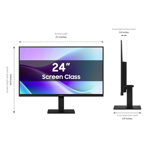 Samsung 24-inch FHD Flat Screen IPS Panel 5ms Monitor with 120 Hz Refresh Rate, Game Picture Mode & Super Slim Design (LS24F320GANXZA) - [Canada Version]
