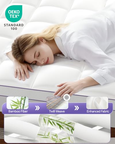 ChiXpace Dual Layer 4 Inch Memory Foam Mattress Topper Queen