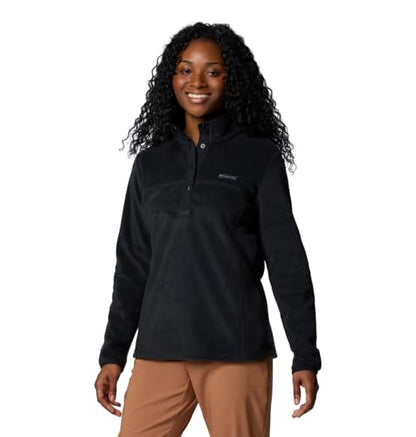 Columbia Women's Benton Springs Half Snap Pull Over II, Black, Small